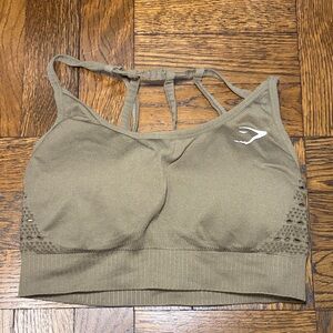 GYMSHARK Women's Olive Sports Bra